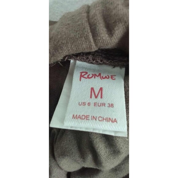 Romwe | Brown High Waist Jogger Sweatpants Size Medium - Picture 3 of 3